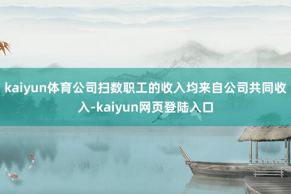 kaiyun体育公司扫数职工的收入均来自公司共同收入-kaiyun网页登陆入口