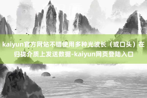 kaiyun官方网站不错使用多种光波长（或口头）在归拢介质上发送数据-kaiyun网页登陆入口